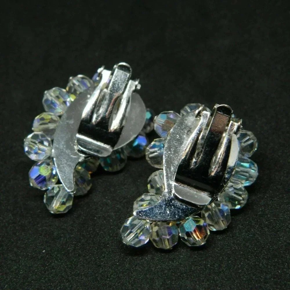 Clear Crystal AB Rhinestone Beaded Crescent - Picture 4 of 4